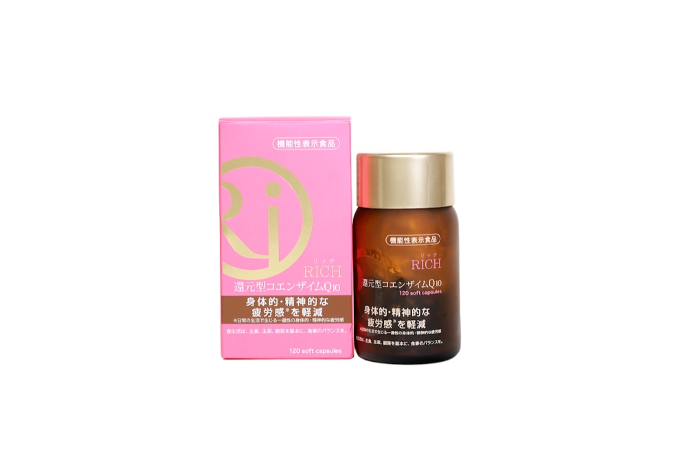 Hộp và lọ Rich Coenzyme Q10 của AFC Nhật Bản, 120 viên nang mềm